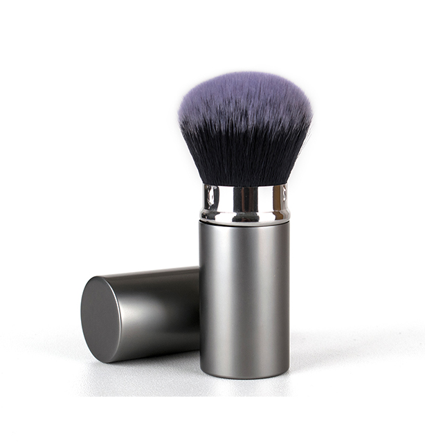 Retractable Metal Facial Kabuki Makeup Brush  Adjustable Powder Cosmetic Brush