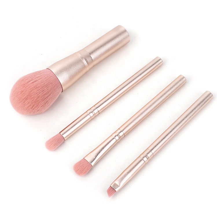 4 pcs mini travel eyeshadow blush brush set