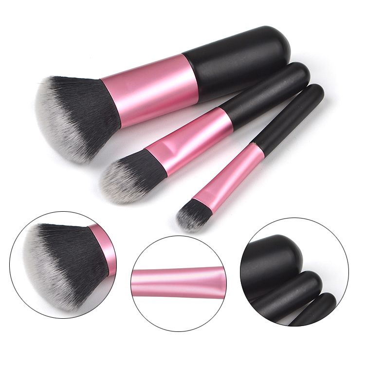 3 pcs mini travel liquid foundation brush set