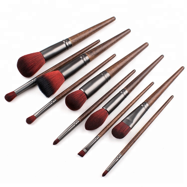 10 pcs nylon hair makeup brush set