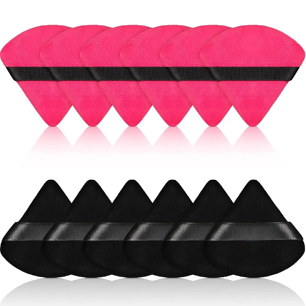Triangle Makeup Puff Custom Logo Mineral Loose Powder Soft Wedge Shape Powder Puff Face Soft Triangle Makeup Puff